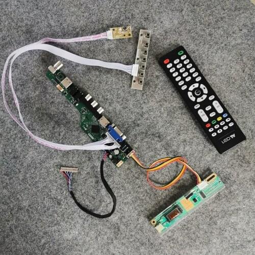 1-CCFL LVDS 20Pin VGA USB AV LCD drive control board Kit For LP141X3/LP141X5/LP141X6/LP141X7/LP141X8 matrix 1024*768 screen