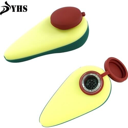 1pcs Mini Silicone Smoking Pipe with Glass Bowl Unbreakable Smoking Pipe Tobacco Pipe Cigarette Accessories for Drop Shipping