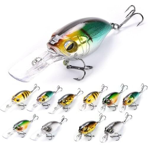 1PCS Fishing Lure 3D Eyes Crankbait wobbler Artificial Plastic Hard Bait Fishing Tackle Wobbler Jig Bait Topwater Hard Bait
