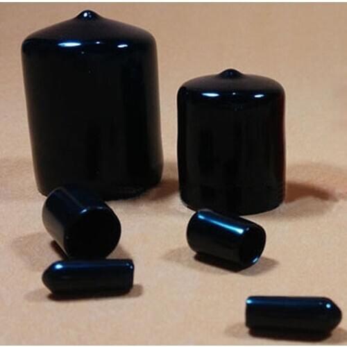 10 11 12 14 15 16 17 18 19 20mm inner Black vinyl End cap PVC rubber Cable tip pin end steel wire end tip pin insert ole Push-On