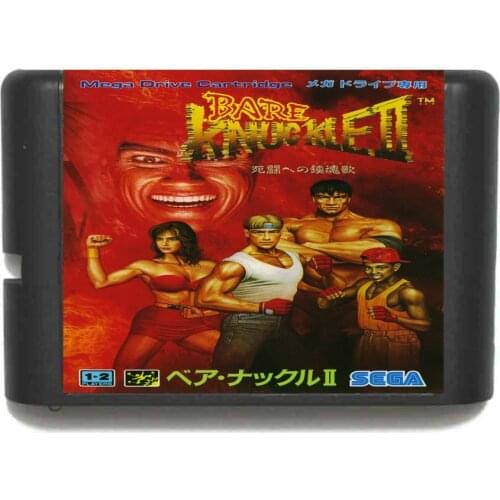 Bare Knuckle II 16 bit MD Game Card For Sega Mega Drive For Genesis