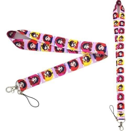 24pcs Lovely Chinese girl Neck Strap Lanyards ID badge card holder keychain Mobile Phone Strap Gift Ribbon webbing couple 90s