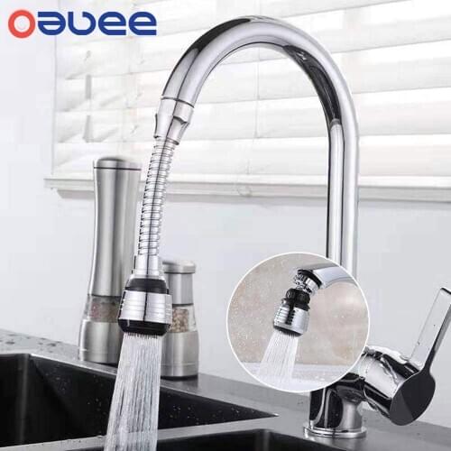 Oauee 360 Degree Swivel Kitchen Faucet Aerator Adjustable Dual Mode Sprayer Filter Diffuser Water Saving Nozzle Faucet Connector