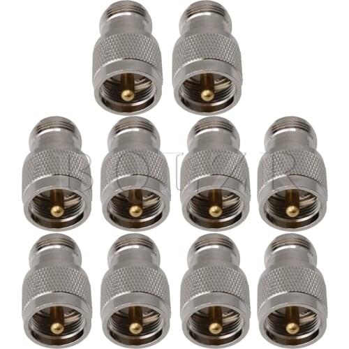 BQLZR 10 Packs PL-259 UHF Male Plug to N Type Female Jack RF Connector Adapter