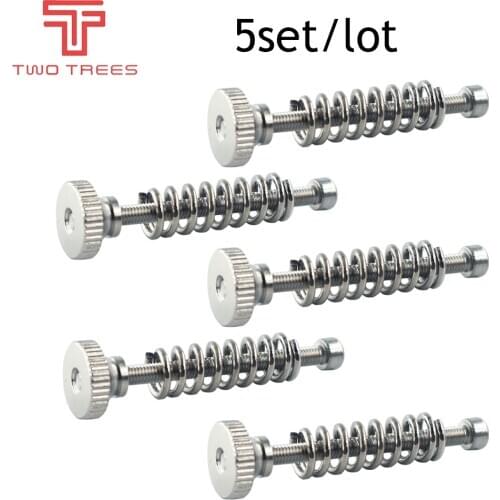 5pcs 3D printer Leveling components M3 screw Leveling spring Leveling knob suite for 3D printer Heating Bed parts