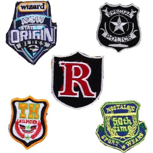 1PCS high-quality Competition epaulet Embroidery Apparel Tactical Pentagram epaulet Badge Embroidery T-shirt jacket Stickers