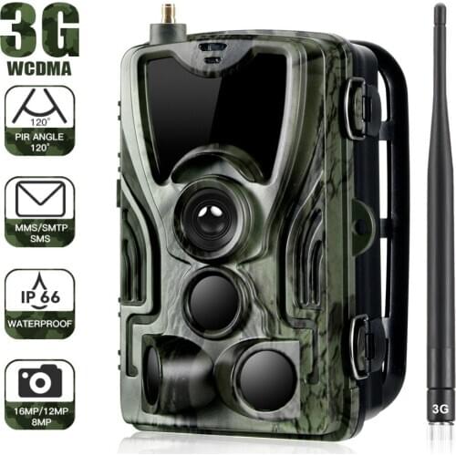 HC-801G 3G 16MP IR LED Hunting Camera Trail Camera SMS/MMS/SMTP IP66 Photo Traps 0.3s Trigger Time 940nm LEDs Wild Cameras