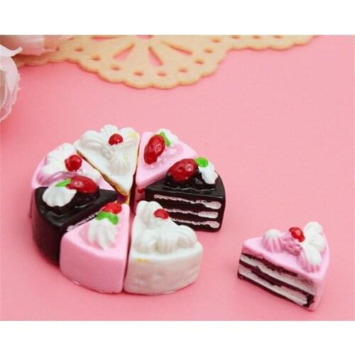 DIY Resin Cabochon 10pcs Decorative Craft Miniature Artificial Fake Food Cake