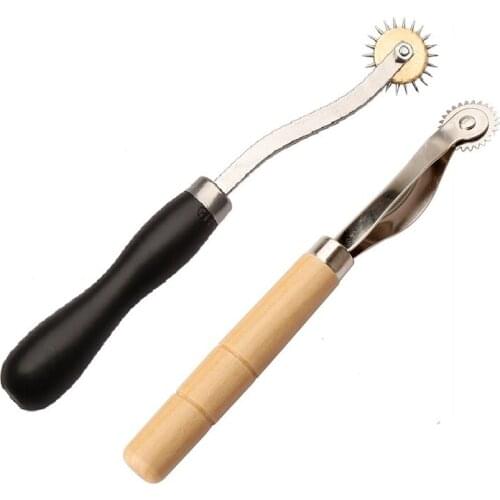 Overstitch Wheel Leather Sewing Stitch Spacing Paper Perforating Tool Roulette Needle Quilting Marker Cloth Crafts DIY 4mm/2mm