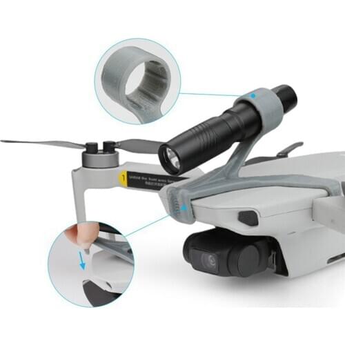 Flashlight Torch Bracket Kit Quick Release Night Flight Searchlight Holder for DJI Mavic Mini Drone Spare Part