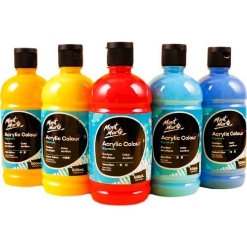 500ml Acrylic Paint Bottle Color Paints For Wall Fabric Clothing Nail Glass Drawing Painting For Kids Waterproof Art Supplies