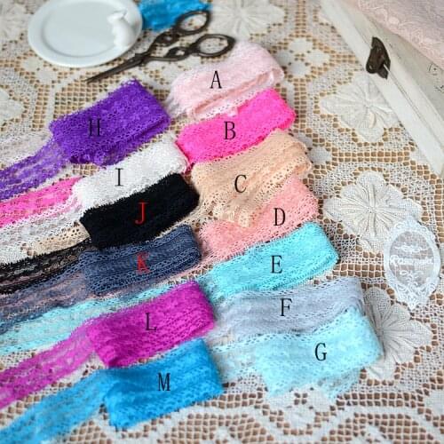 New Colorful 2.1-2.5cm wide 15meter/lot Good Polyester Lace Trimming For Underwear Baby Lace Z1067