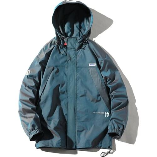 Mens Autumn Jacket Autumn Gradient Tooling Jacket Mens Fashion Korean Fashion Coats