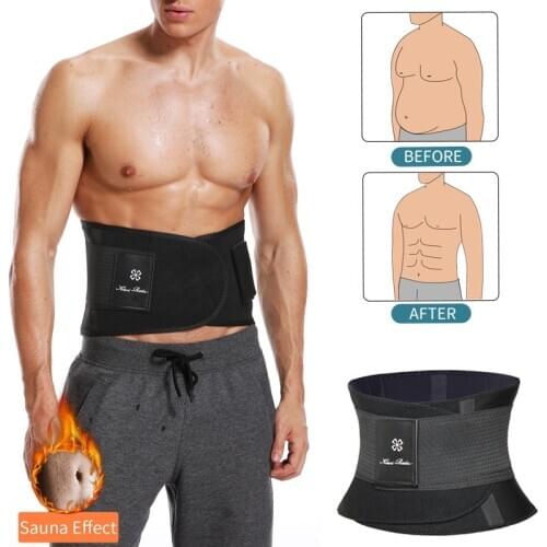 Mens Waist Trainer Abdomen Slimming Body Shaper Belly Shapers Modeling Belt Weight Loss Shapewear Sweat Girdle Slim Trimmer Belt