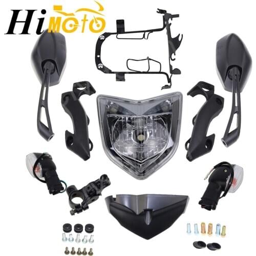 Motorcycle Head Light Lamp Headlight Assembly Turn Signals Rear View Mirrors Kit Set For YAMAHA FZ1N 2006 2007 2008 2009-2012