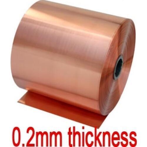 New 0.2mm thickness 200mm width Pure copper strip belt band 1 meter length Pure copper sheet Copper clad