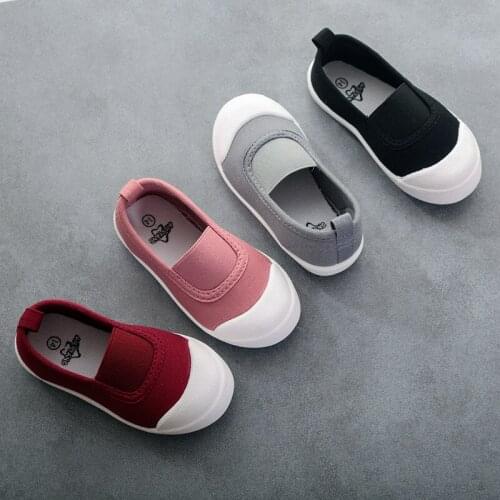 Spring New Childrens Canvas Shoes Kindergarten Indoor and Outdoor Lazy Shoes Little Girls Casual Shoe Toddler Boy Sneakers