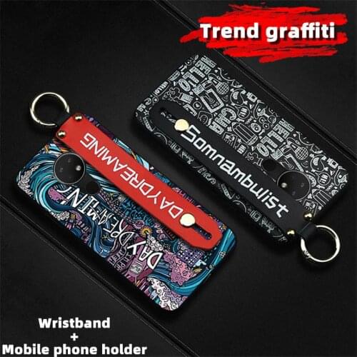 New Arrival Wristband Phone Case For Nokia 6.2/7.2 Cute Dirt-resistant Anti-knock Wrist Strap