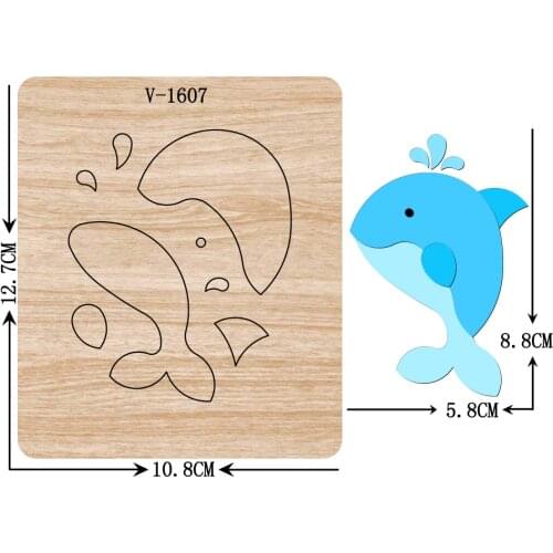 New shark wooden dies cutting dies for scrapbooking Multiple sizes V-1607