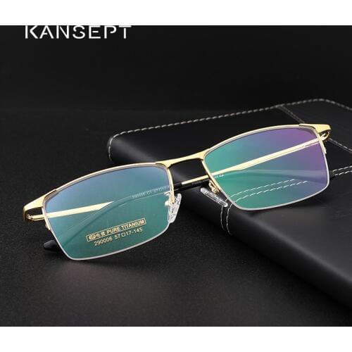 Titanium Alloy Glasses Frame Men Ultralight Men Vintage Prescription Eyeglasses Retro Optical Frame#290006