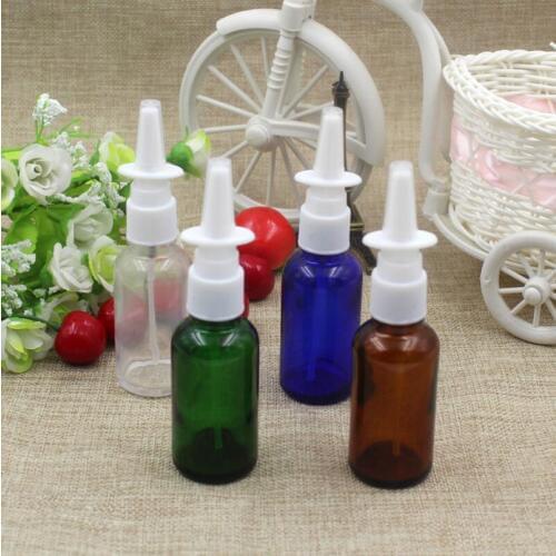 Wholesale 300pcs/lot 30ml multicolor PET Empty Fine Nasal Spray Mist Plastic Bottle, Cosmetic Spray Bottle