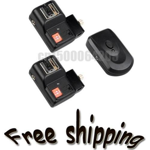 PT-04NE 4 Channels Wireless/Radio Flash Trigger SET For DSLR camera with 1 Transmitter +2 Receivers +1 Sync Cord