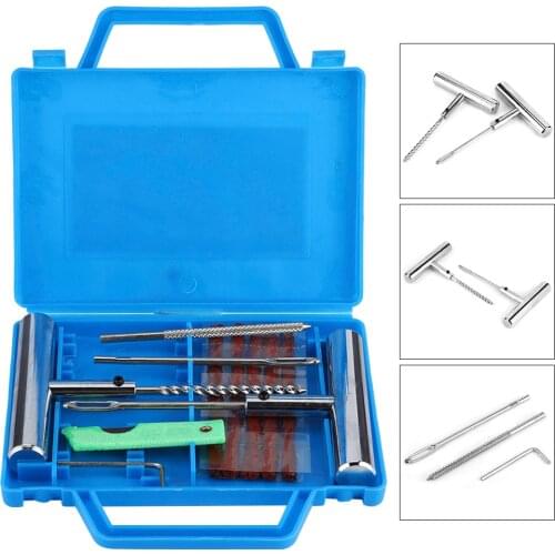 11pcs Motorbike Tire Repair Kit Car Motorcycle Bike Emergency Tubeless Tire Puncture Professional Repair Maintenance Tools Kit