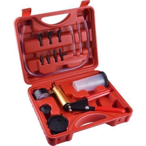 Hand Held Vacuum Pump Kit Pressure Pump Tester Set Brake Fluid Bleeder Vacuum Testing Tool Car Vacuum Pistol Pump Tester Kit