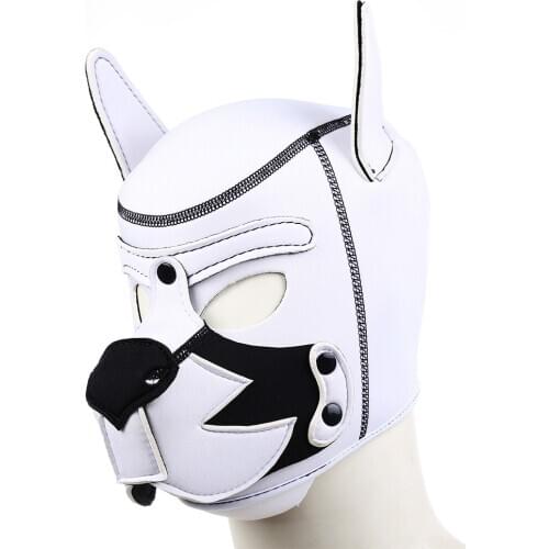 Sexy Dog BDSM Bondage Puppy Play Hoods Slave Rubber Pup Mask Fetish Adult Games Couples SM Flirting Games Toys Erotic Hoods