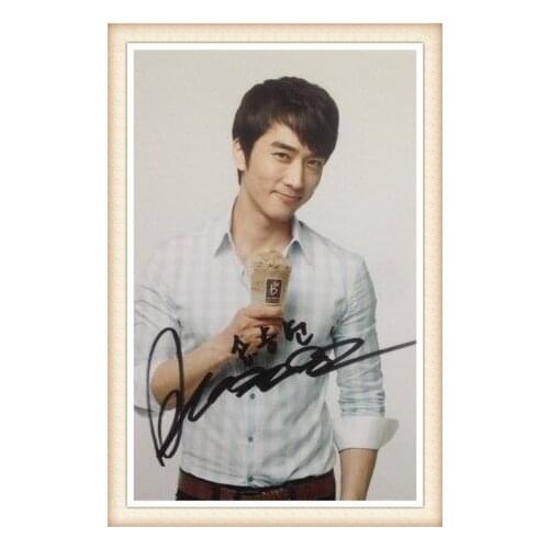 Song Seung Heon autographed with pen signed original photo 4*6 inches new korean gifts collection freeshipping 02.2016 15