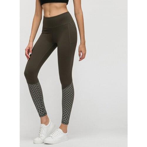 TWTOPSE Naked-feel Fabric Sport Gym Tights Yoga Pants Women Calf Prints Squatproof Fitness Workout Legging with Side Pocket 2020