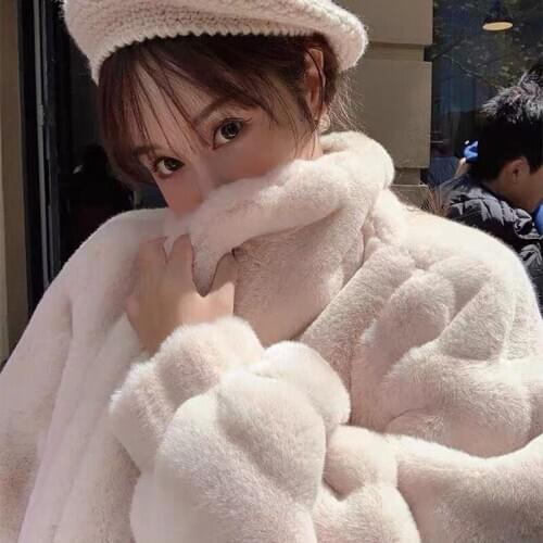UPPIN Fur Coats With Collar