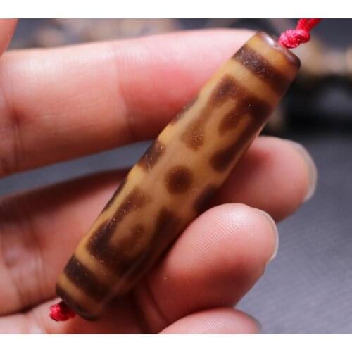 Magic Power Tibetan Old Agate Ivory Color Faqi Vajra Dorje dZi Bead Totem Amulet LKbrother Sauces Top Quality Guarantee