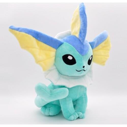 High Quality Pokemon Movie Series Large Vaporeon Blue And White Plush Toy Gift Friend Doll 37cm