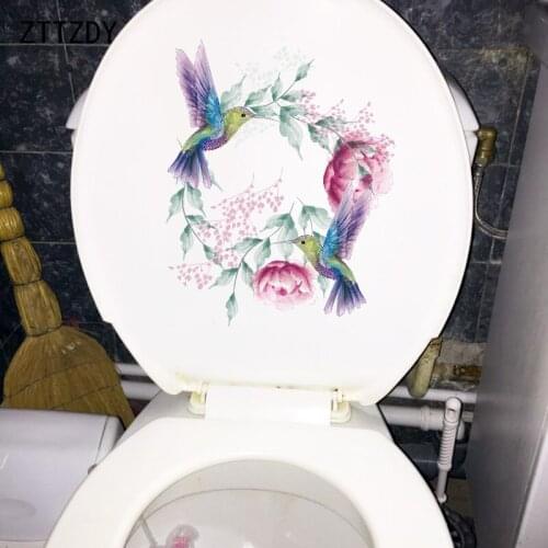 ZTTZDY 19.2×24.3CM Creative Ink Painting Wall Stickers Mural Fashion Bathroom Toilet Decoration T2-1370