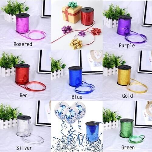 250Y Foil Balloon Laser Ribbon Rose Balloons Ribbons Laser Ribbon for Party Decoration Birthday Gifts DIY Packing
