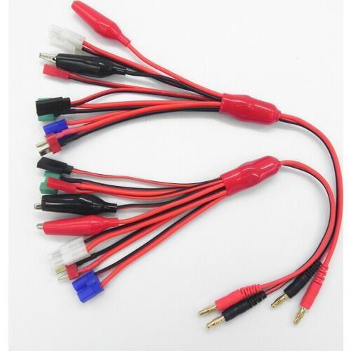 5pcs 8 in 1 Multifunction Lipo Battery Charging Cable EC3 T JST Tamiya JR Futuba Plug Charger Connectors