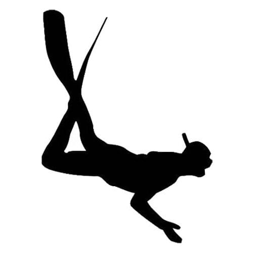 9.1*12.4CM About Diving Extreme Sports Car Stickers Covering The Body Of Diving Decals C7-0027