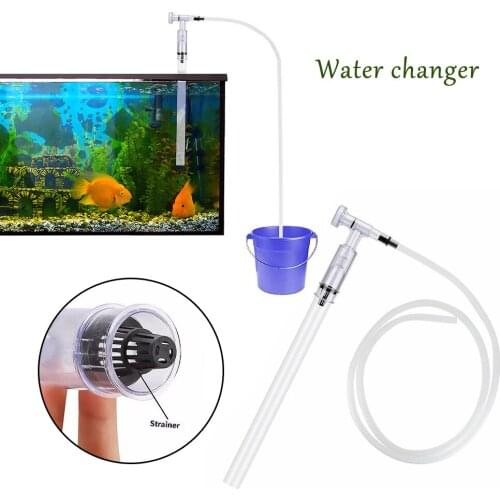 Aquarium Fish Tank Siphon Gravel Cleaner Hand Syphon Pump to Drain Replace Water in Minutes 2