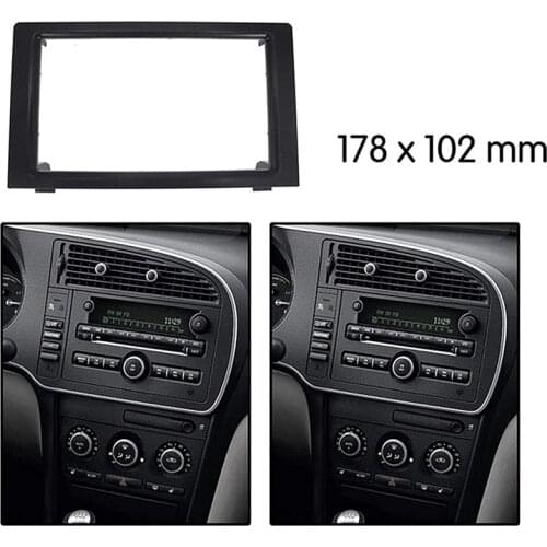 Car Stereo Radio Fascia Dash Panel 2 Din Frame Trim Kit for SAAB 9-3 2007-2011