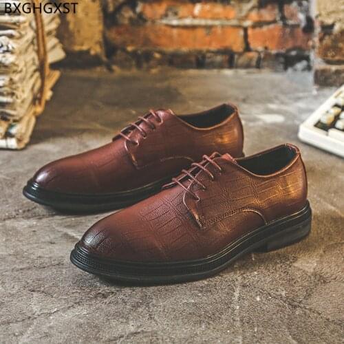 Black Oxford leather shoes for men 2021 Brown Designer Dress Shoes Mens Office Shoes Men zapatos de vestir de los hombres sapato