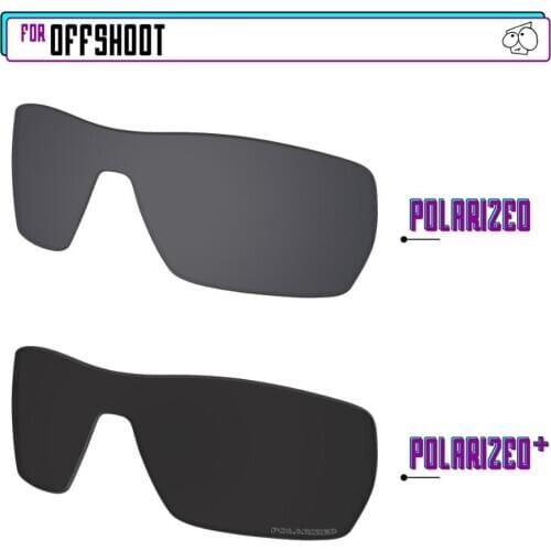 EZReplace Polarized Replacement Lenses for - Oakley Offshoot Sunglasses - BlackP Plus-BlackIRP