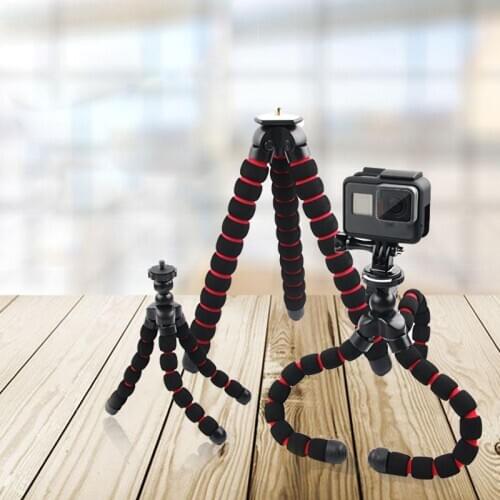 For GoPro Flexible Mini Octopus Tripod With Screw Mount Adapter For Go Pro Hero 9 8 7 6 5 4 3+ For Xiaomi yi SJCAM Camera