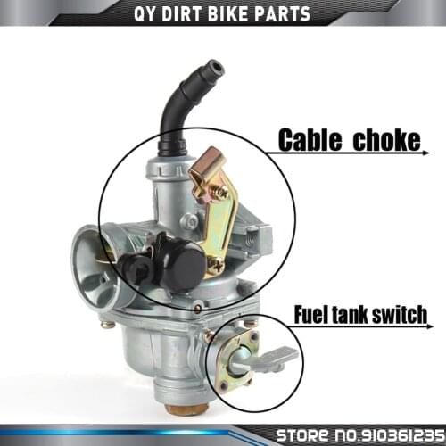 Motorcycle PZ19 19mm Carb Cable Choke Carburetor For Keihi 50cc 70cc 90cc 110cc Quad ATV Roketa SUNL Kazuma with fuel tank cap