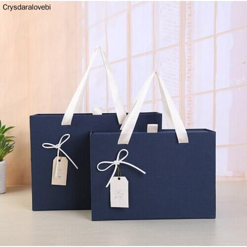 1pc The Spot Luxury Portable Cardboard Drawer Gift Box Clothes Scarf Dress Storage Box Birthday Party Decorations Gift Box