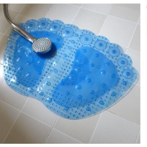 Bathroom Footprint Mat Trigger Point Massager Non Slip Pebble Shower Room Pad Pvc Tub Bathing Massage Suction Cup Stress Relax