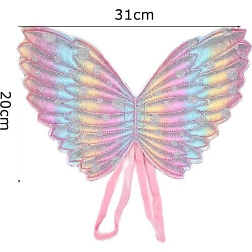 Unicorn Wings for Princess Dress Cosplay Angel Butterfly Wing Strap Performance Accessories for Halloween Christmas Purim