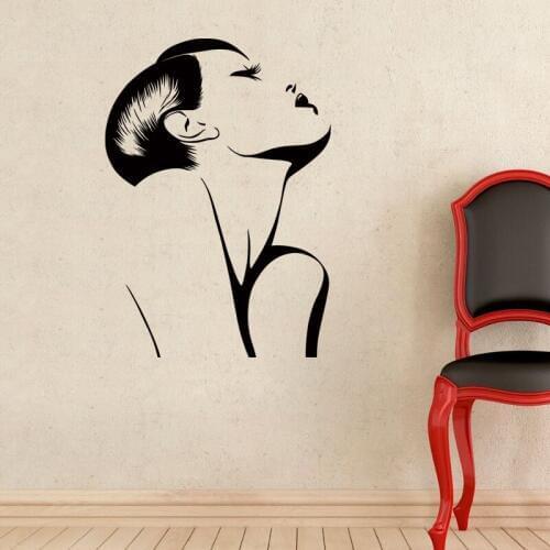 Hair Salon Wall Decal Beauty Salon Scissor Sticker Barber Shop Vinyl Wall Decals Decor Mural Hairdresser Glass Window Sticker
