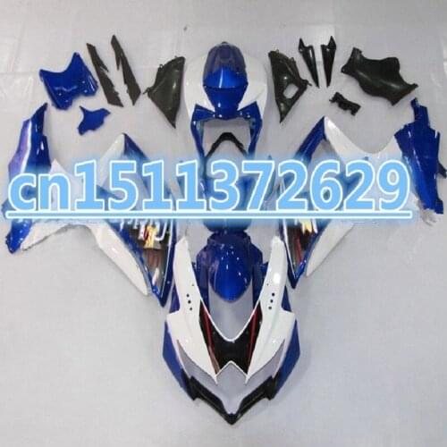 New ABS Full Fairings Kit Fit For SUZUKI GSXR600 GSXR750 08 09 10 R600 R750 K8 GSXR 600 750 2008 2009 2010 blue white