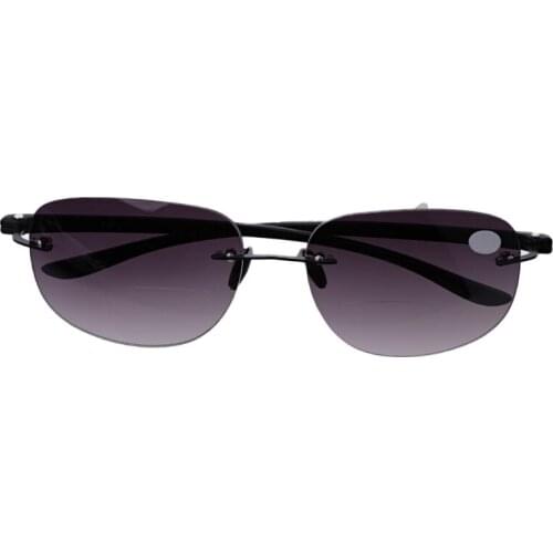 Outdoor Rimless Fishing Bifocal Reading Glasses Sunglasses Readers +1.0 To +3.5 Dropship